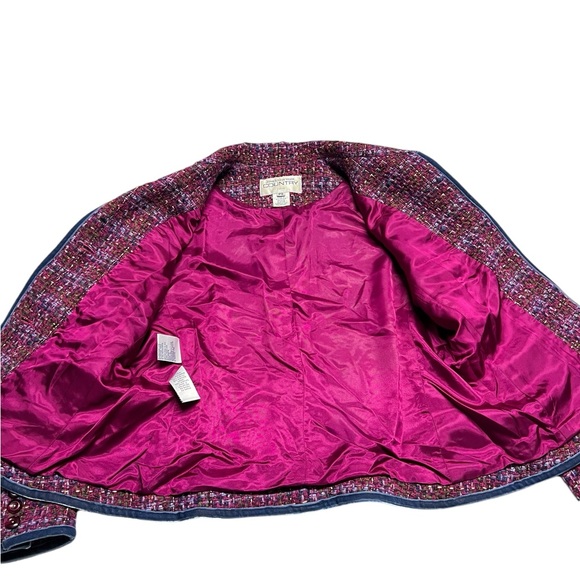 Jones New York Country - Women’s Colorful Tweed Blazer Sz. PS - Picture 7 of 7